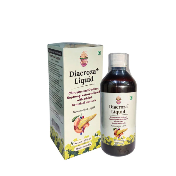 Diacroza Liquid – Ayurvedic Blood Sugar Support Tonic with Karela, Jamun, Gudmar & Giloy | Sanchomee Herboveda (500 ml)