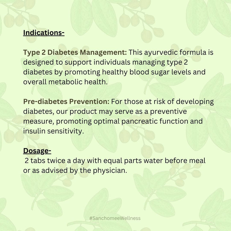 Diacroza Tablets- Ayurvedic Diabetese management formula| Sanchomee Herboveda