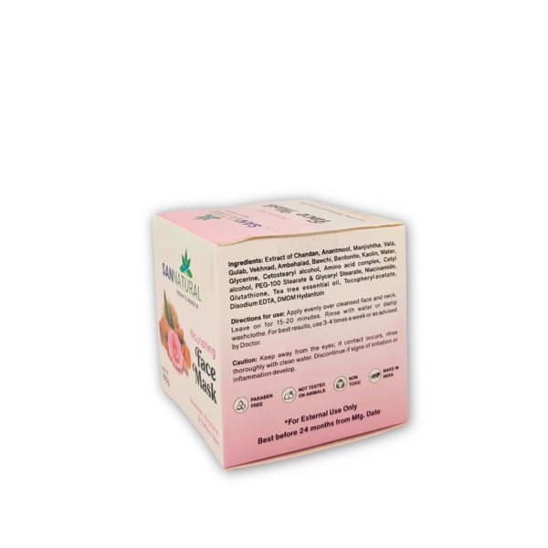 Nourishing Face Mask – Ayurvedic Skin Brightening & Hydrating Formula with Chandan, Manjishtha & Glutathione | Sannatural