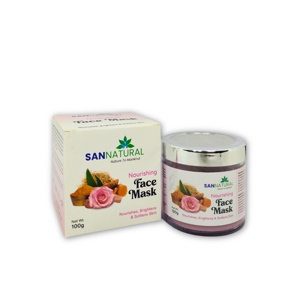 Nourishing Face Mask – Ayurvedic Skin Brightening & Hydrating Formula with Chandan, Manjishtha & Glutathione | Sannatural