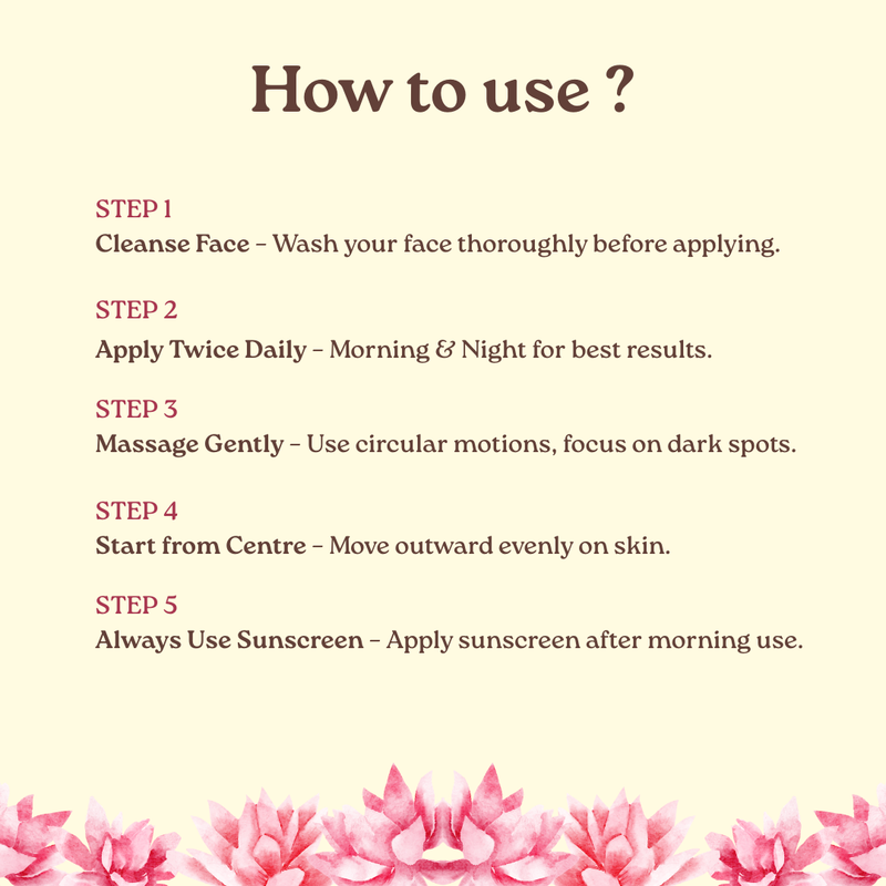 How to use pigmentation cream