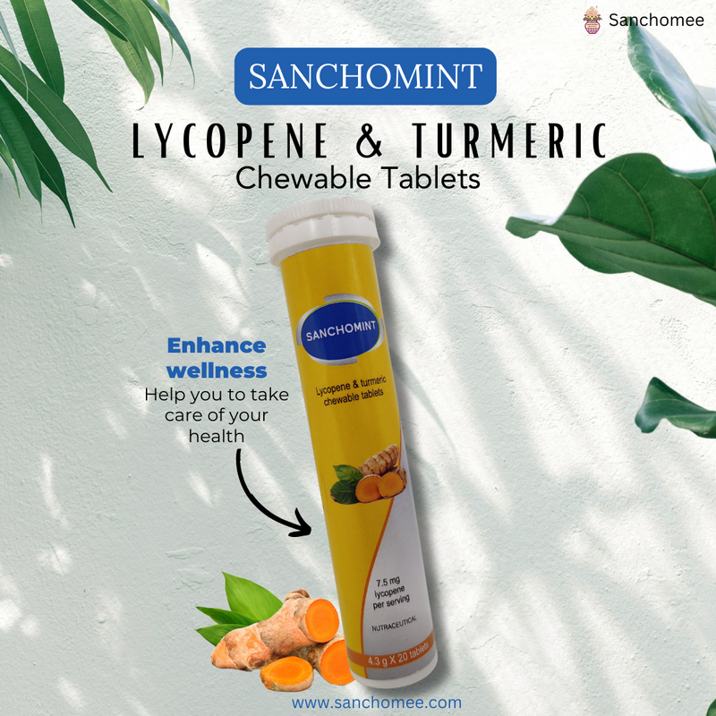 Sanchomint - Lycopene & turmeric chewable tablets