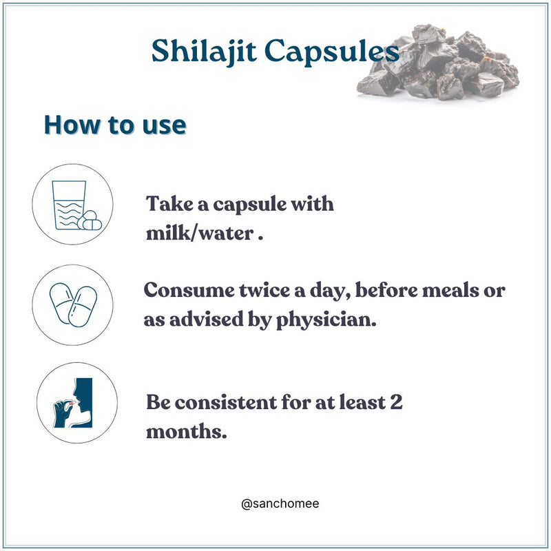 Shilajit Capsules -  Purified Shilajit (60 Capsules)