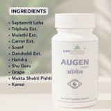 Augen Tablets for Eye Health – Ayurvedic Formula for Vision, Dryness & Eye Problems (60 Tabs) | 10% OFF | Sannatural