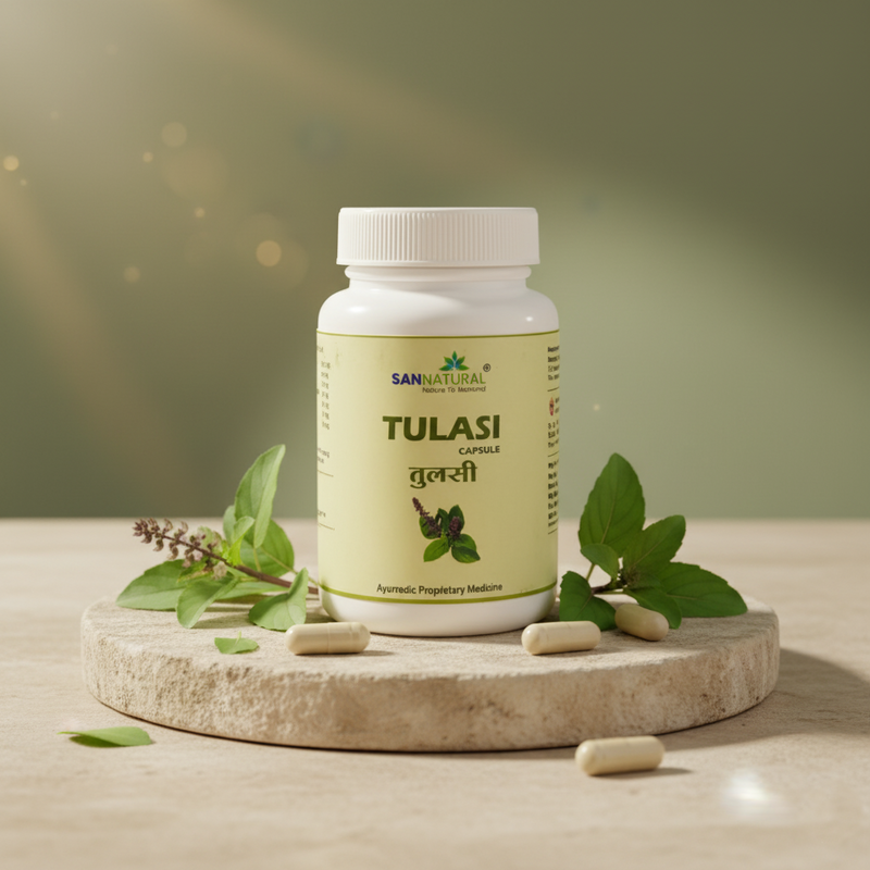 SanNatural Tulasi Capsules – Ayurvedic Immunity Support Supplement