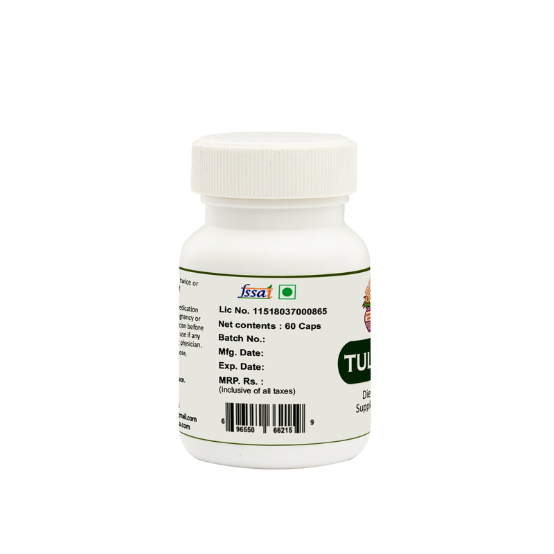 Tulasi Capsules (60 capsules) - Best herbal and natural Immunity booster made with Natural Tulsi