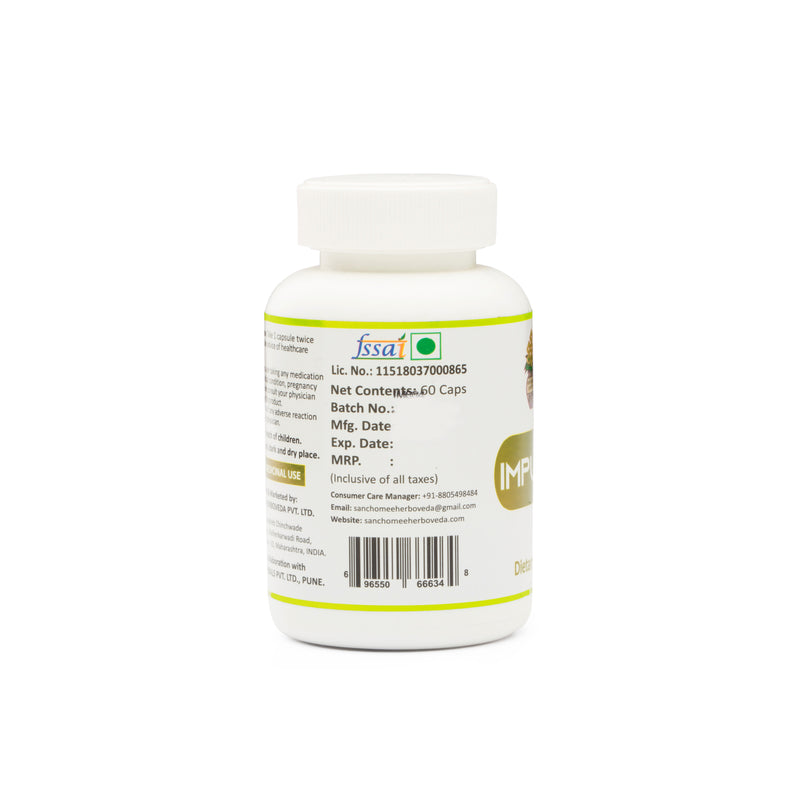 Impura Capsules (60 capsules) - Natural dietary supplement for detox and maintaining healthy pH levels of blood.
