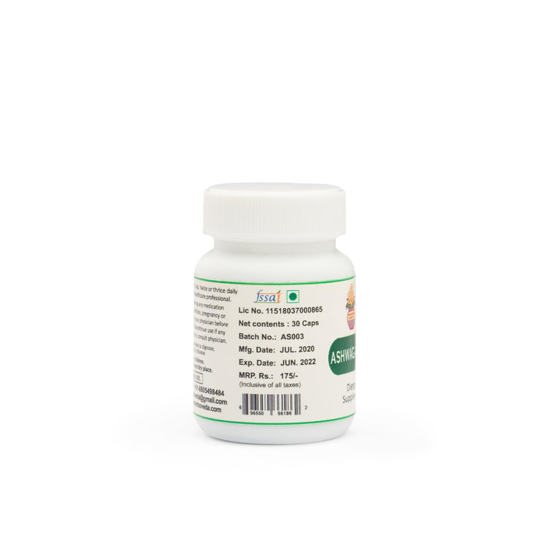 Back lable of Ashwagandha Capsules