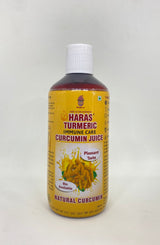 Bottle of Haras Turmeric immune care curcumin juice